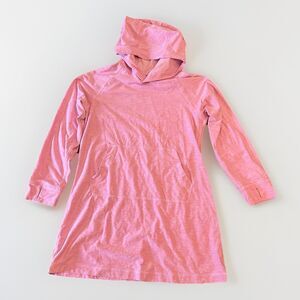 Hanna Andersson Size 6-7 Recycled Sunblock UV Hoodie Dress Begonia Pink